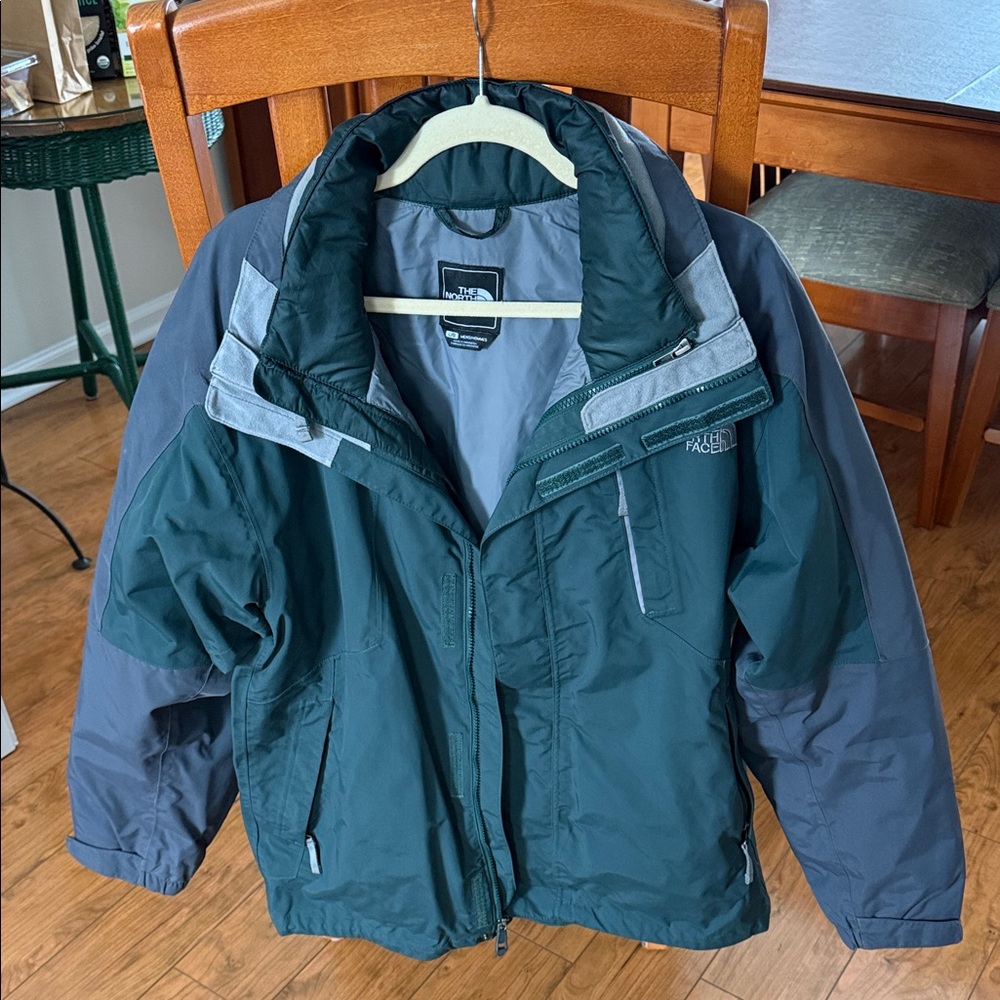 The North Face Men's Green and Gray Performance Jacket